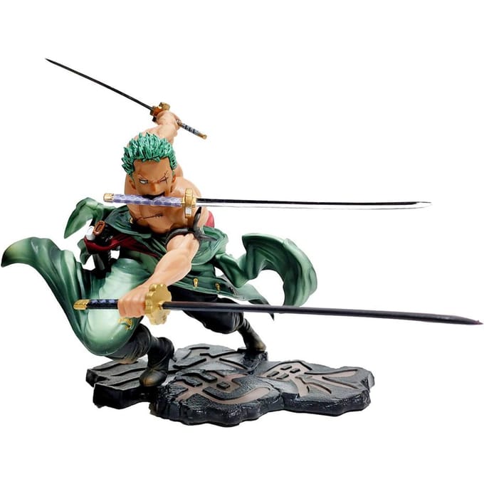 Figurine Anime One Piece Chaude 21cm Roronoa Zoro Trois Lames Sa-maximum Statue Manga Anime Modèle d'Action Modèle de Collection Jouet Enfant black