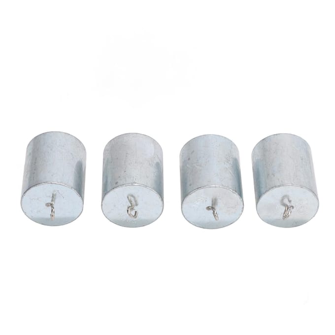 4 STKS 200g Gewichten met Haak Verchroomd Staal Kalibratiegewichtenset voor Thuis School Onderwijs Experimenten white