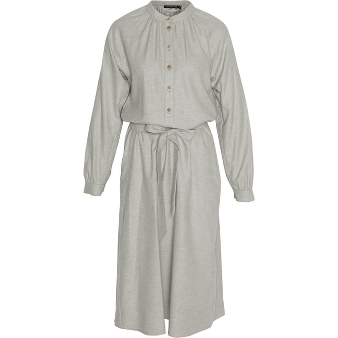 River Woods Cotton Midi Dress In Grey Größe: 44 | Midikleider Outlet | Damen | Grau