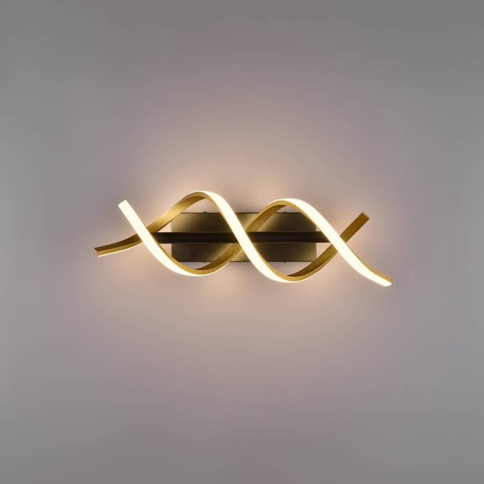 Trio Lighting LED wandlamp Sequence, dimbaar, CCT, messing