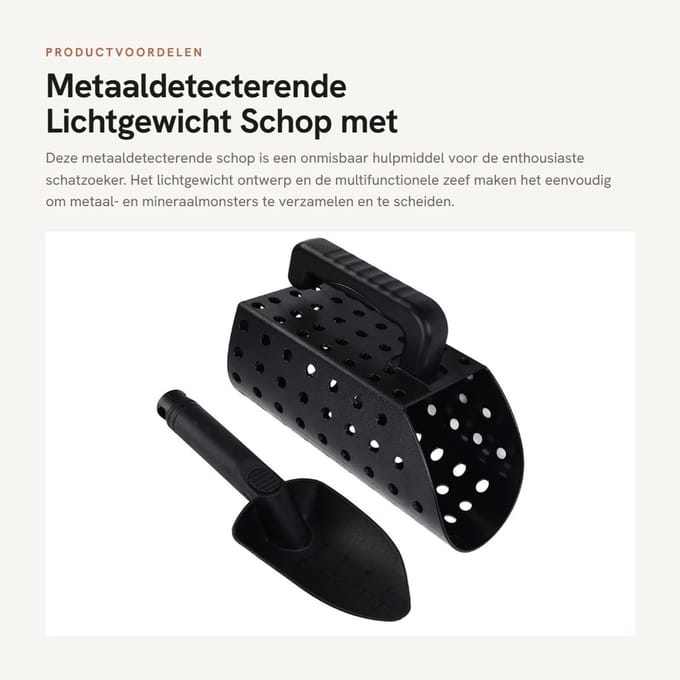 Dailygoods- Metaaldetectorschop Lichtgewicht - Multifunctionele Zeef
