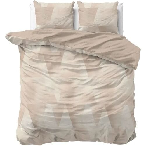 Sleeptime Dekbedovertrek Blush Angles Zand Beige - Eenpersoons 140 x 200/220 cm + 1 kussensloop