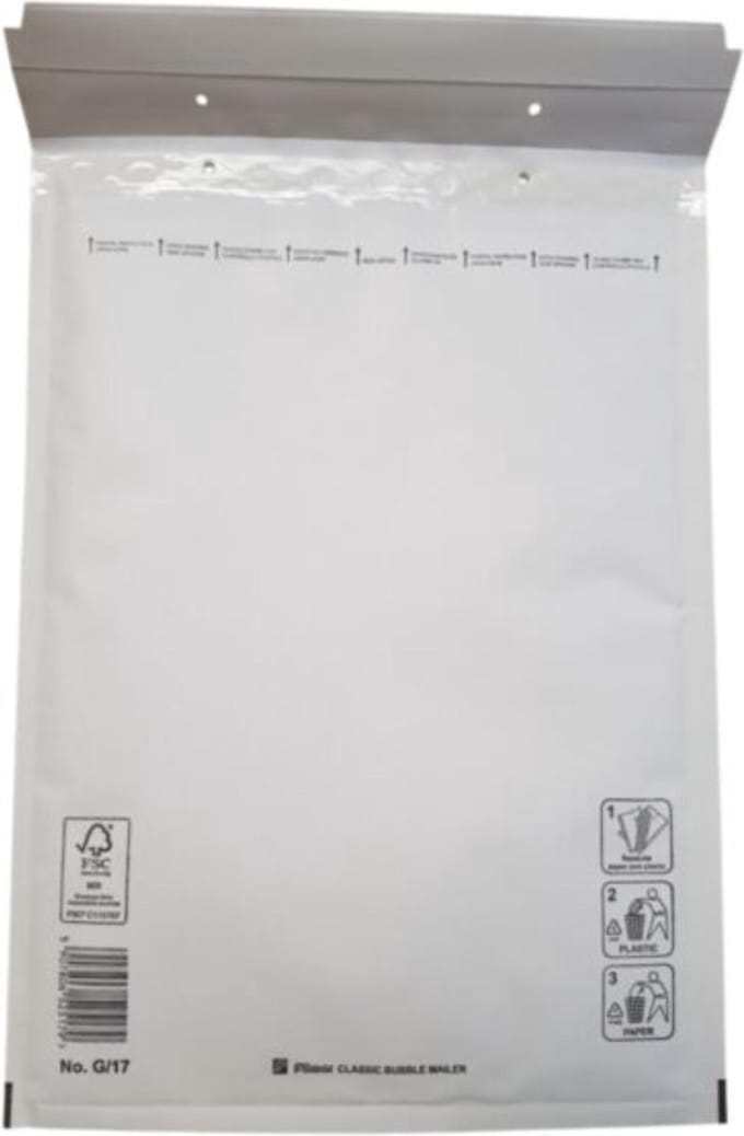 100 stuks - Boxstuff - Luchtkussen Enveloppen - 230x340mm - G17 - 100 Stuks - Wit