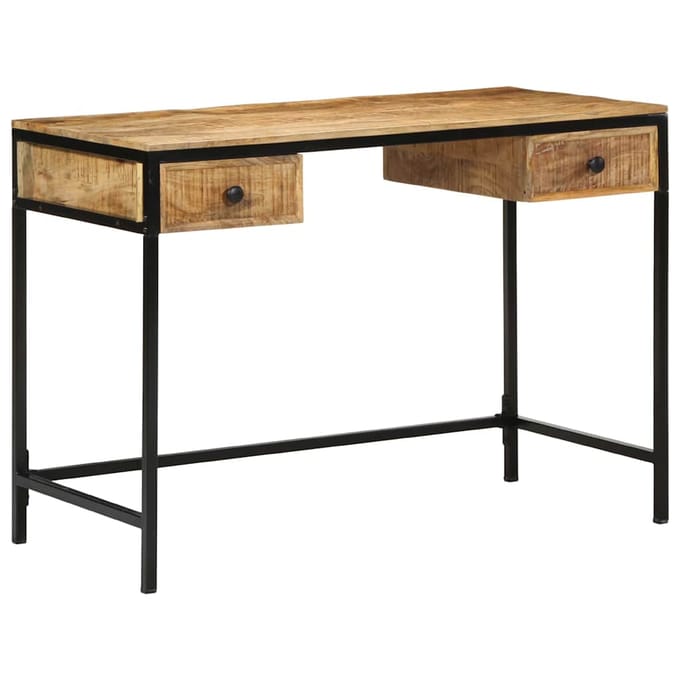 vidaXL Schrijfbureau met lade met opslag Bruin 105 x 50 x 75 cm