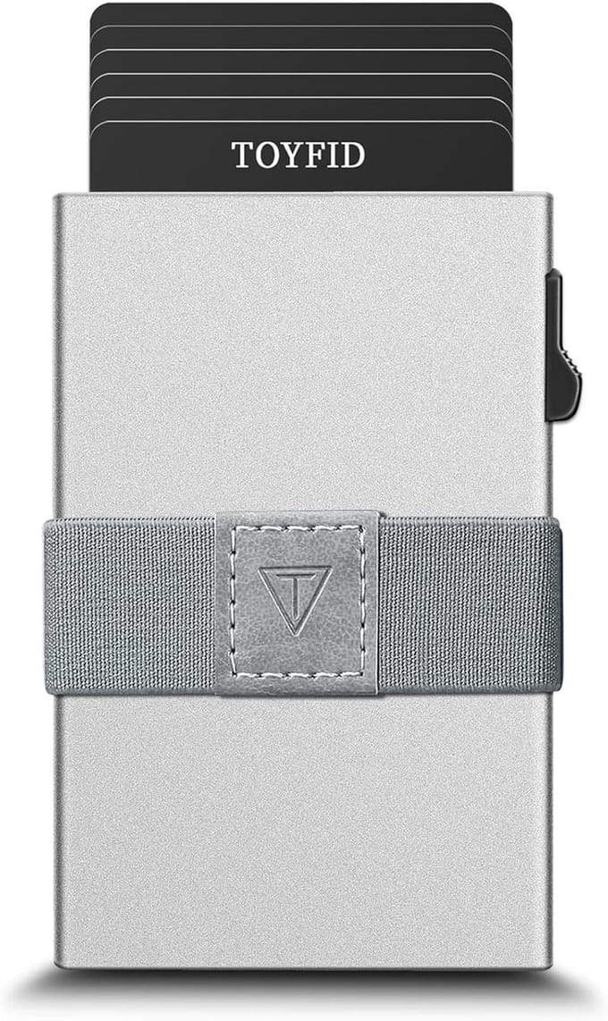 Pop-up Creditcardhouder Slank Aluminium RFID-blokkerend voor Heren