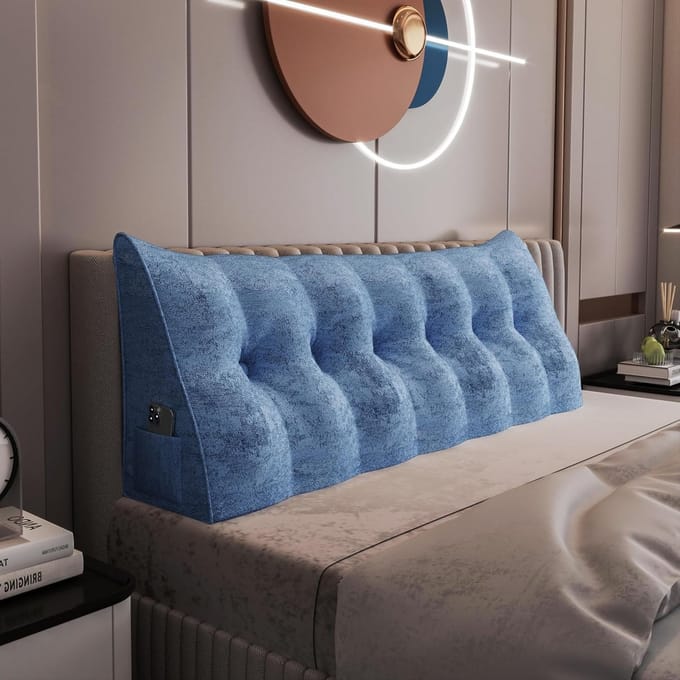 Groot Driehoekig Wigkussen 180 cm voor Bed en Bank – Luxe Leeskussen met Rugsteun
