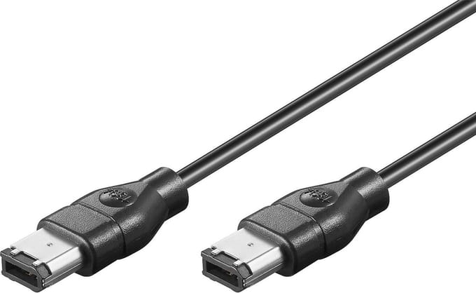 FireWire 400 kabel met 6-pins - 6-pins connectoren / zwart - 3 meter
