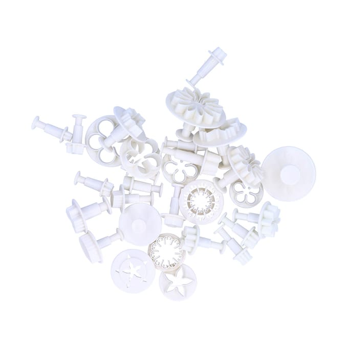 33 STKS/Set Fondant Taartvormen Koekjes Uitsteker Vorm Bakaccessoires DIY Gereedschap white