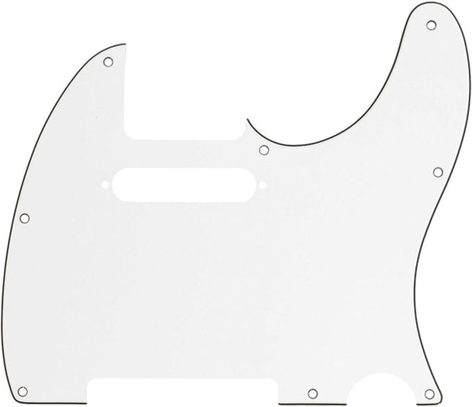 Fender Modern Style Pickguard Strat Parchment 3-Ply 8-Hole - Pickguard