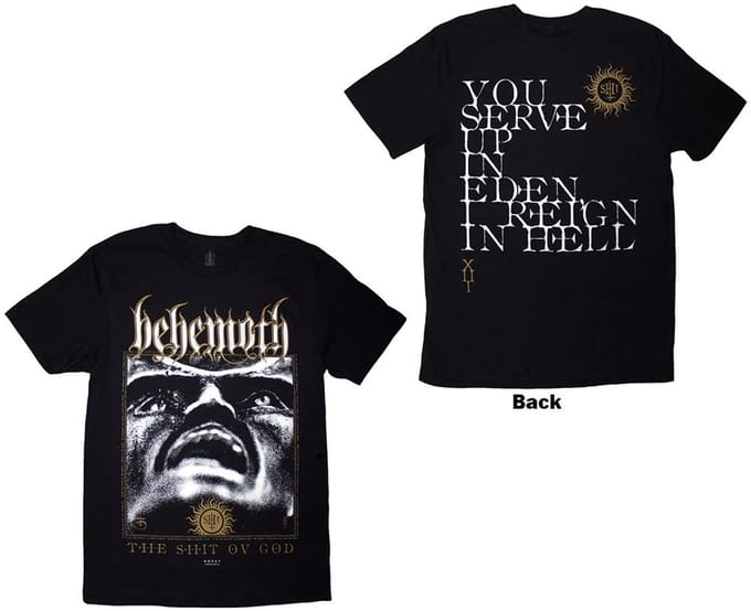 Behemoth - The Shit Ov God Reign In Hell Heren T-shirt - S - Zwart