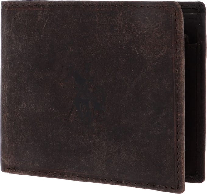 U.S. POLO ASSN. Portemonnee Tulsa Horizontal Wallet Coin Brown Bruine