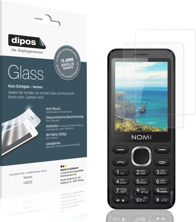 dipos – 2x Matte Pantserfolie geschikt voor Nomi i2820 | 9H Screenprotector