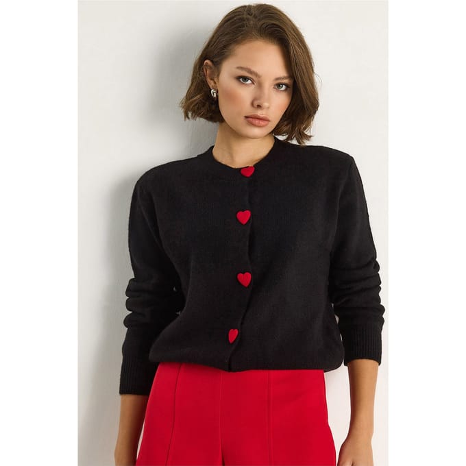 Hart Knopen Cardigan
