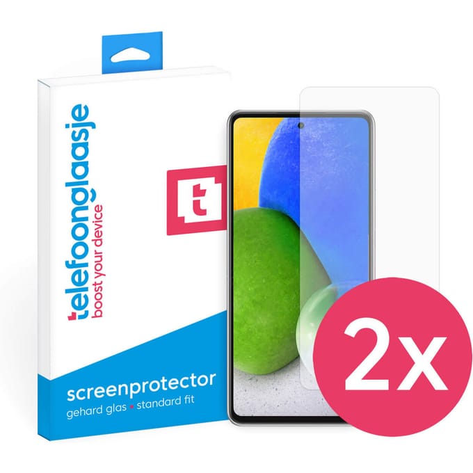 DuoPack: Samsung Galaxy A73 screenprotector gehard glas