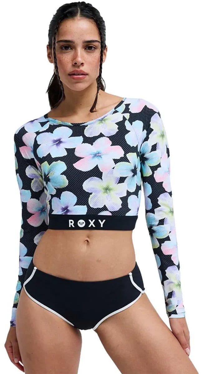 Roxy Active Rash Guard Met Lange Mouwen Zwart XS Vrouw