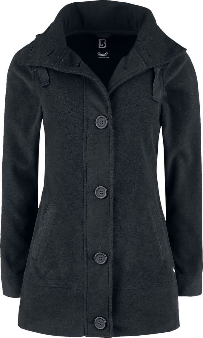 Brandit Tussenseizoensjas - Square Fleece - S tot 4XL - voor Vrouwen - zwart