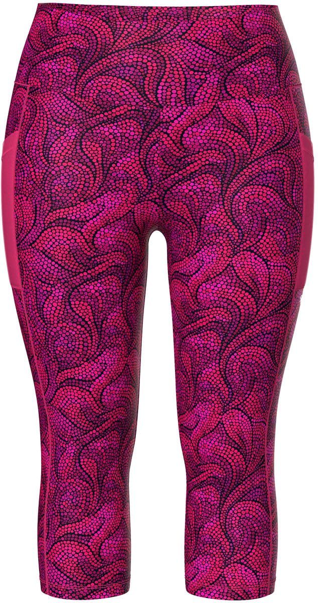 Ulla Popken - Dames - Functionele 3/4-legging sneldrogend gerecycled - Licht heide - Maat 42+