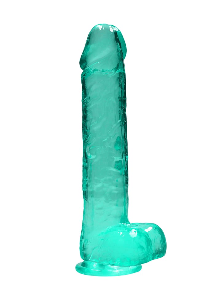 Realistische Dildo met Ballen 25.4 cm - Turquoise