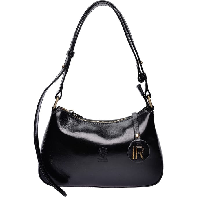 Isabella Rhea Zwart Rundleer Tas
