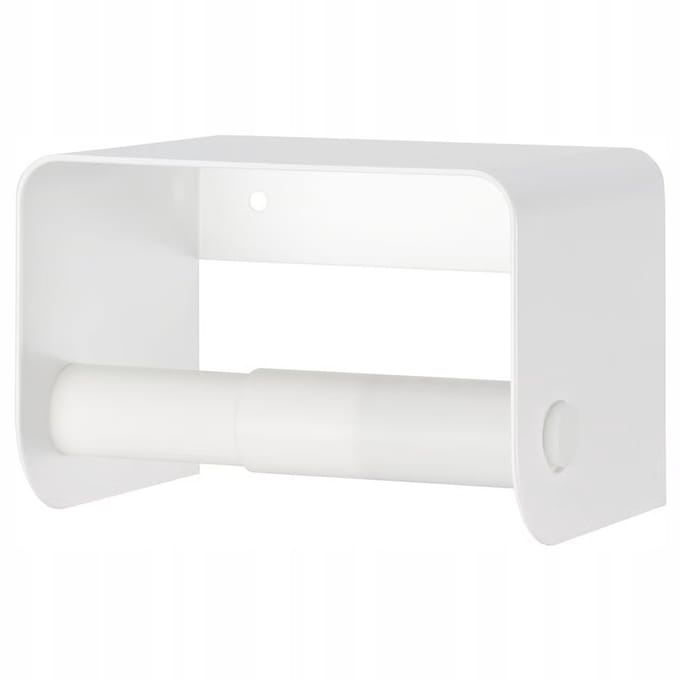 IKEA ENUDDEN Toiletrolhouder met Plank - Wit, 9x13x8 cm