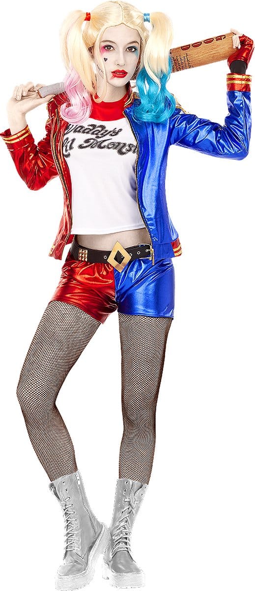 FUNIDELIA Harley Quinn kostuum - Suicide Squad - Voor Dames - Maat: L