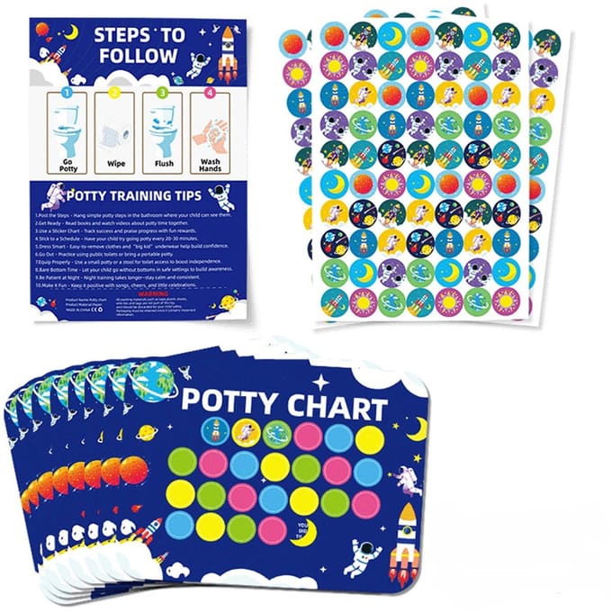 Dailygoods- Beloningstabel Zindelijkheidstraining - 8 Potjeskaarten