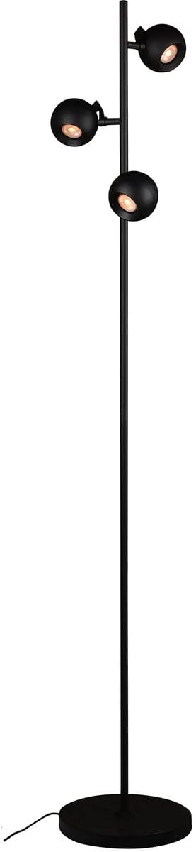 Artdelight - Vloerlamp Bolero 3 lichts H 160 cm zwart