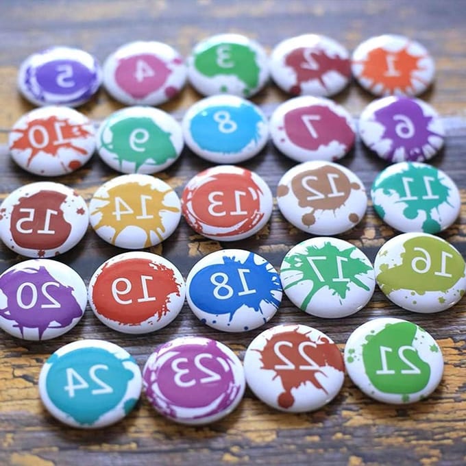 Adventskalender met 24 knoppen - kerst - zelf knutselen met jutezakje