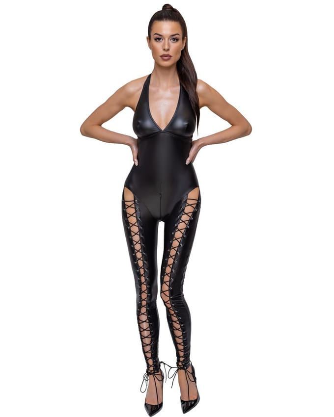 Jumpsuit met verleidelijke open benen – Large