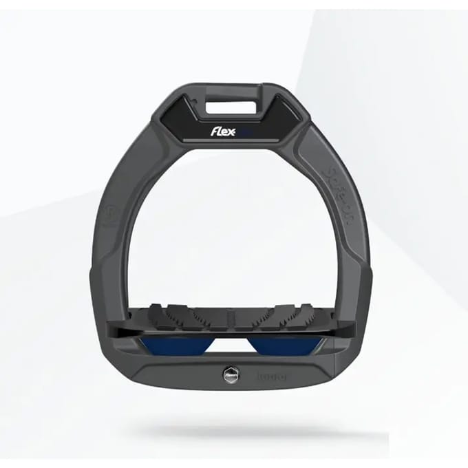 Veiligheids stijgbeugels Paardrijden Hellend Grip Antraciet/Zwart/Marine kind Flex-On Safe-On