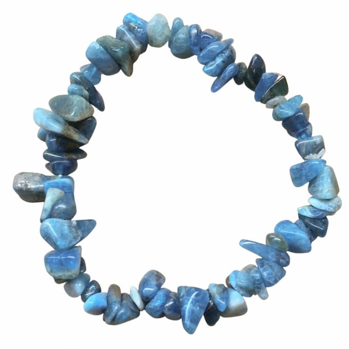Armband -natuursteen- blauw- stretch - Charme Bijoux