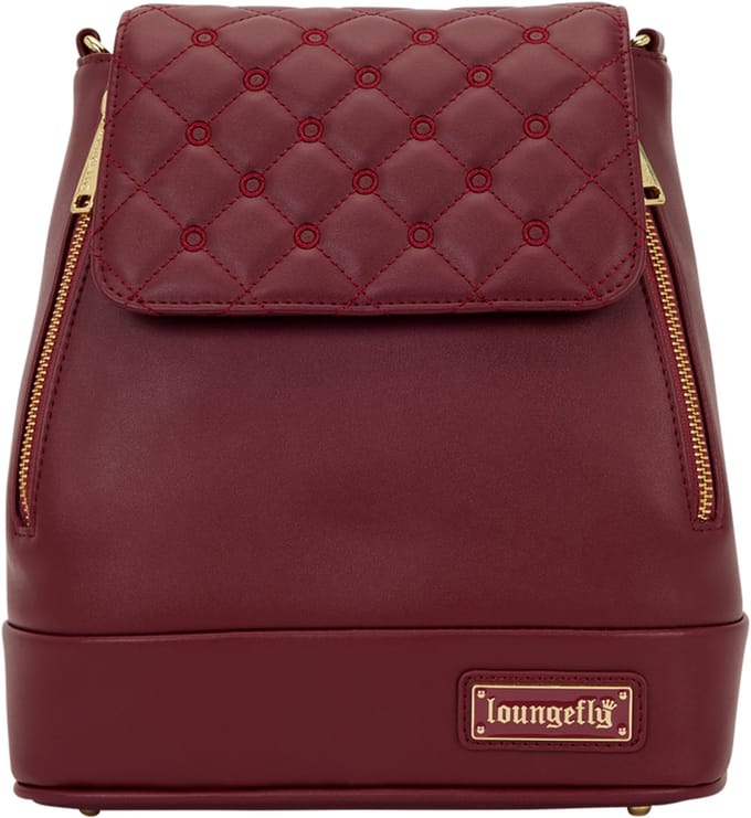 Loungefly Convertible Backpack & Crossbody Bag Pin Trader Red