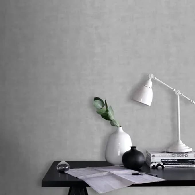 Decomode Vliesbehang Concrete Mat - Lichtgrijs - 10,05m X 53cm