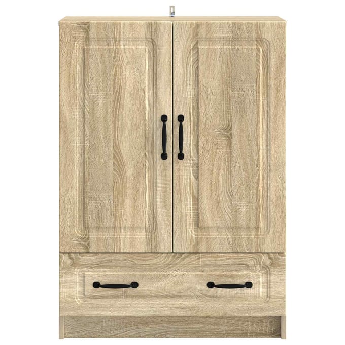 vidaXL - Dressoir - met - lade - Sonoma - Eiken - 66 - x - 34,5 - x - 92 - cm - Bewerkt - hout