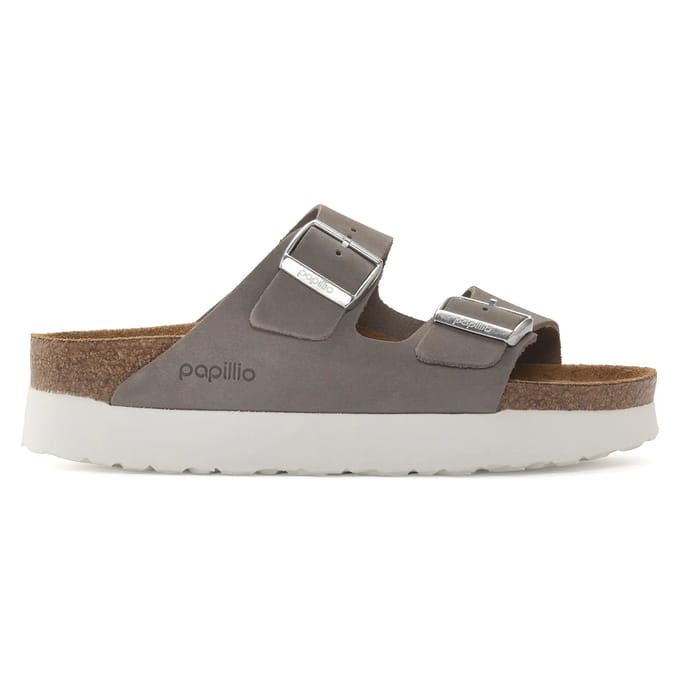 Damessandalen van nubuckleer Papillio Arizona Platform