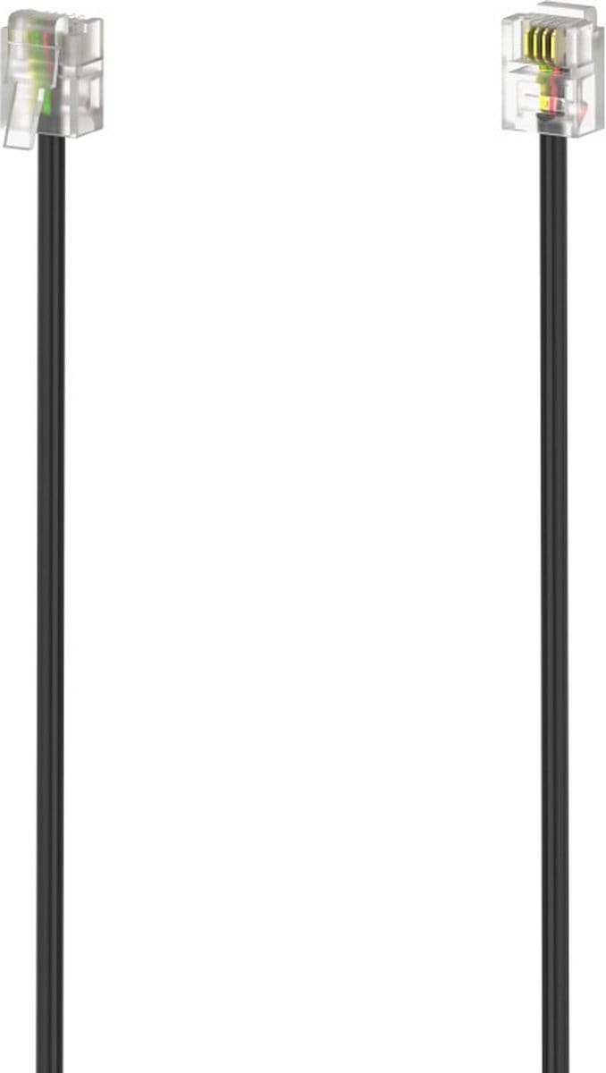 Hama 00201158 telefoonkabel 10 m Zwart