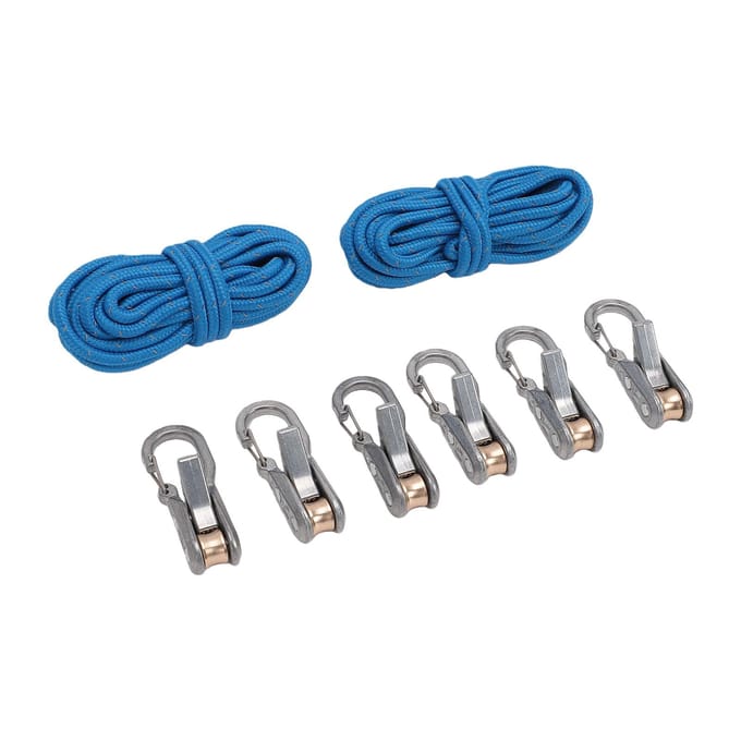 Corde avec Tendeur à Rouleau Corde Réglable Rétractable Ensemble de Serrage de Corde pour Bateau Kayak