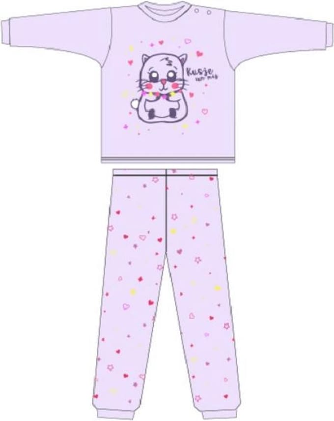 Fun2Wear - Pyjama Hamster Lila/Paars - Lila - Maat 68 - Meisjes