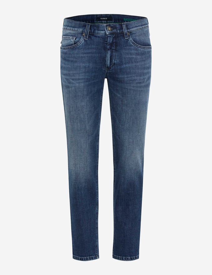Eurex Heren Jeans  Style LENN BLUE STONE, denim blauw regular, maat 42/36