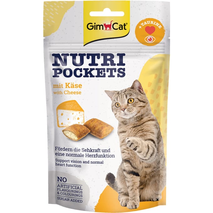 60g GimCat Nutri Pockets Kaas Kattensnacks