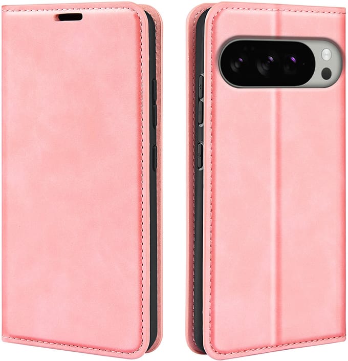 MobyDefend Hoesje - Geschikt voor Google Pixel 10 Pro XL - Luxe Wallet Bookcase (Magnetische Sluiting) - Roze