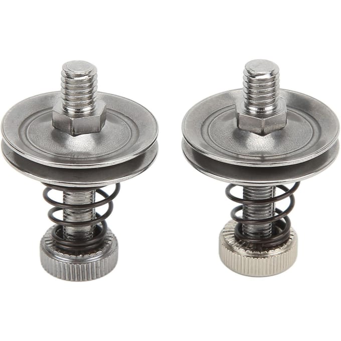 2 stuks Draadspanningseenheid 3.5x1cm/1.4x0.4in Roestvrij Staal Naaimachine Draadspanning gray