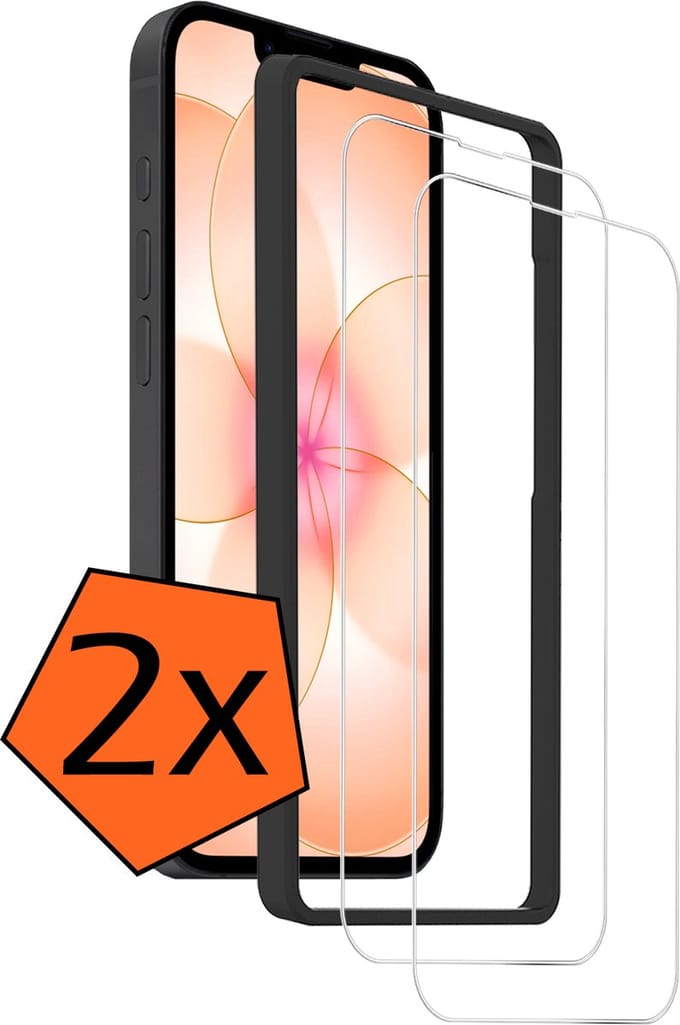 Screenprotector - 2 Stuks - Geschikt voor Apple iPhone 17e - Met Installatie Frame - Gehard Glas - Beschermglas - Tempered Glass - Screen Protector