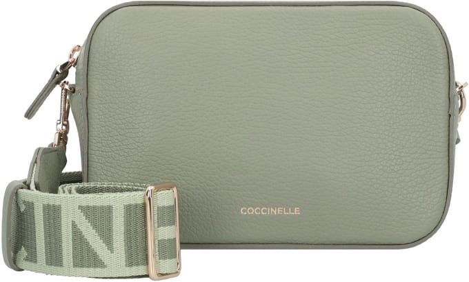 COCCINELLE Leren schoudertas Tebe Crossover Bag Greenery groene