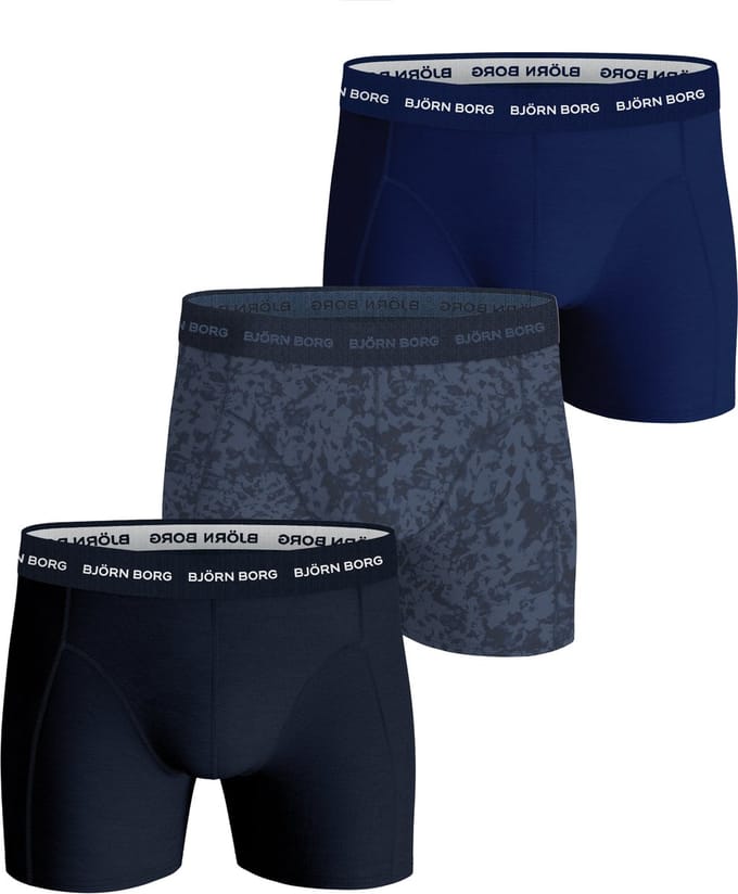 Björn Borg Cotton Stretch boxers - heren boxers normale lengte (3-pack) - multicolor