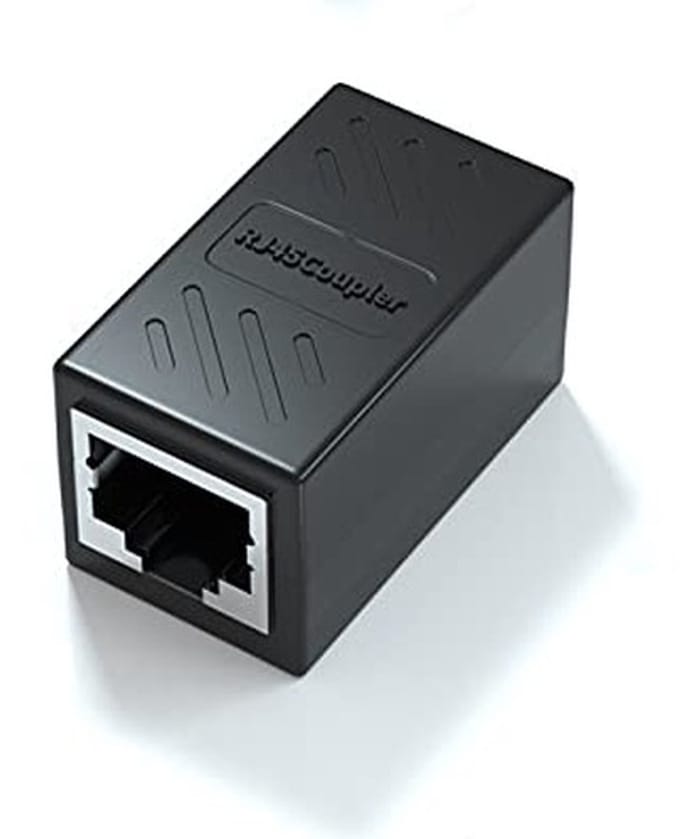 Virtubuy - RJ45 Coupler - Ethernet Coupling - Verleng je netwerkkabel - Zwart - Netwerkverbinding - Ideaal voor thuis en kantoor - Compact ontwerp