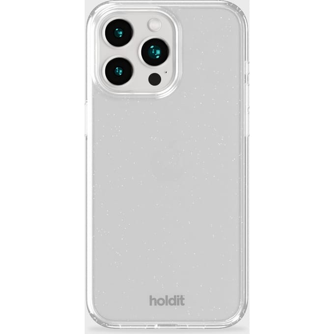 Holdit Glitter Case geschikt voor Apple iPhone 15 Pro - Wit