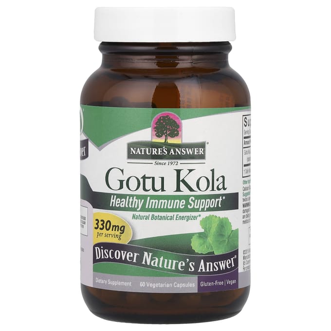 Nature'S Answer, Gotu Kola, 330mg, 60 Vegetarische Capsules