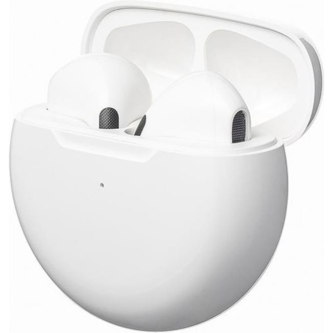 Air Pro 6 Draadloze Bluetooth-hoofdtelefoon Stereo-oortelefoon Sport Running Oortelefoon Mini-headset met microfoon voor Apple IPhone Xiaomi wit