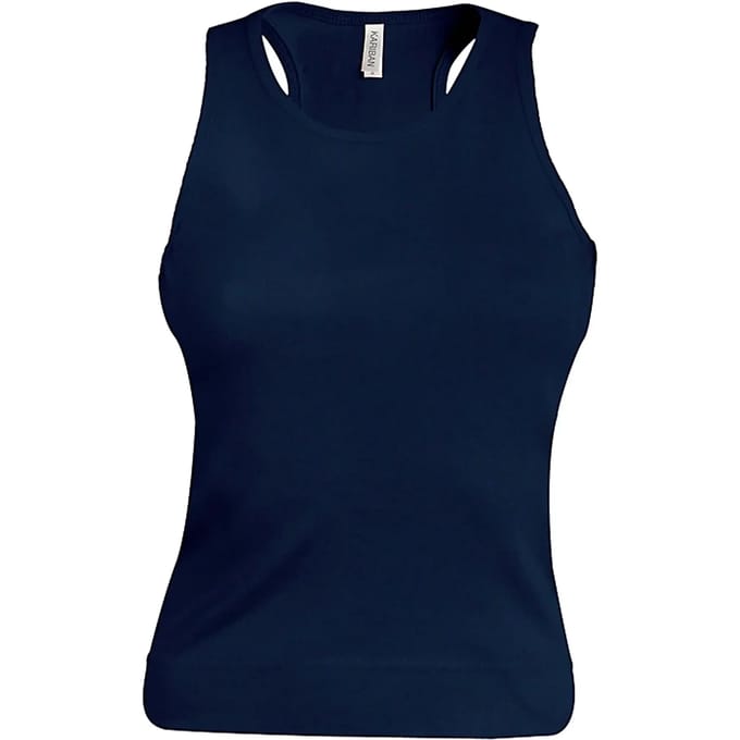 Tank Top Dames S Kariban Mouwloos Navy 100% Katoen